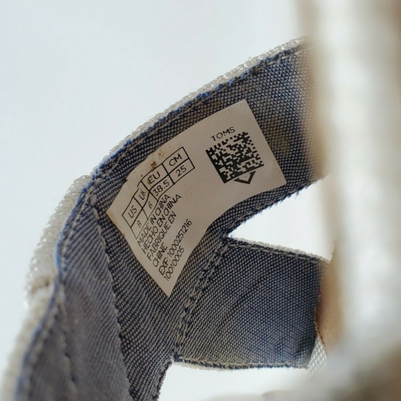 TOMS Harper Canvas Open Toe Platform Wedge - Picture 7 of 8